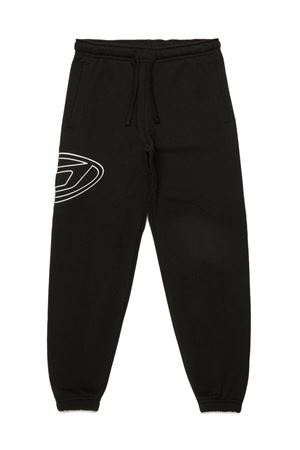 black cotton trousers DIESEL KIDS | J017850IEAXK900